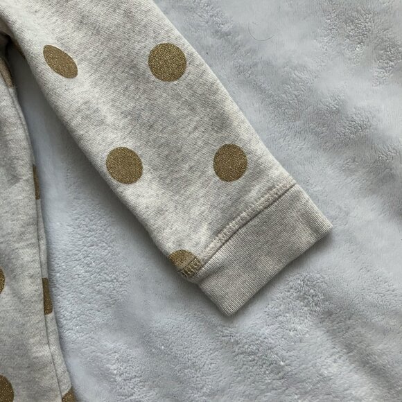 Baby Gap Hoodie Sweater 3T | GUC Cream Gold Polka Dot Pullover - Picture 6 of 16